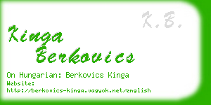 kinga berkovics business card